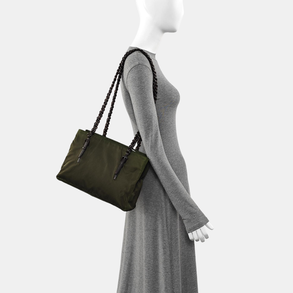 Nylon Tote Bag Green