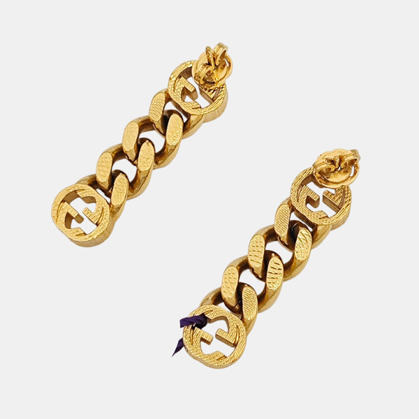 GG Running Gold-tone Metal Gold Earring