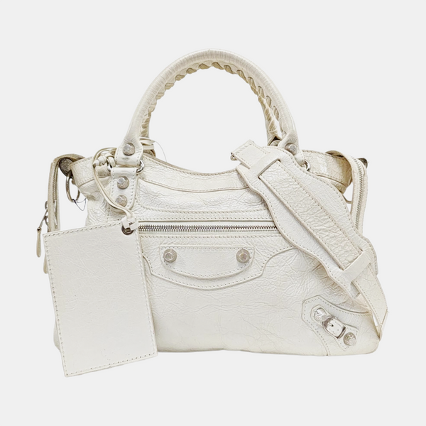 Classic City Small Lambskin White