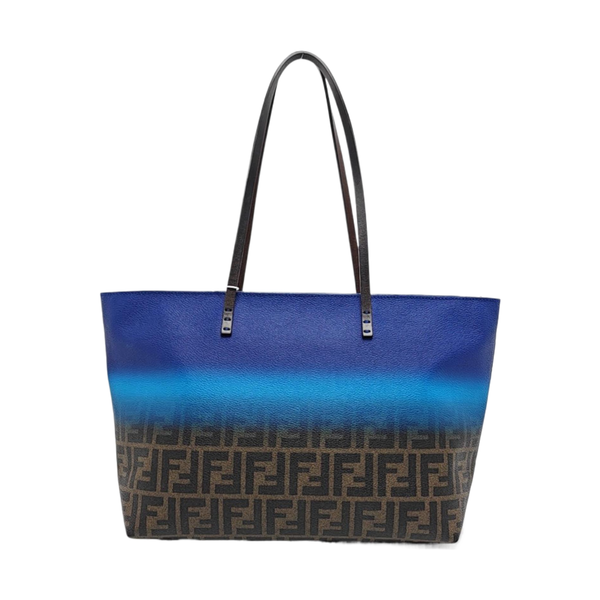Coated Canvas Tote Bag Blue