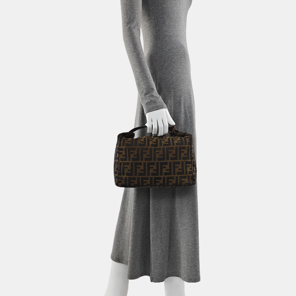 Canvas Top Handle Bag Brown