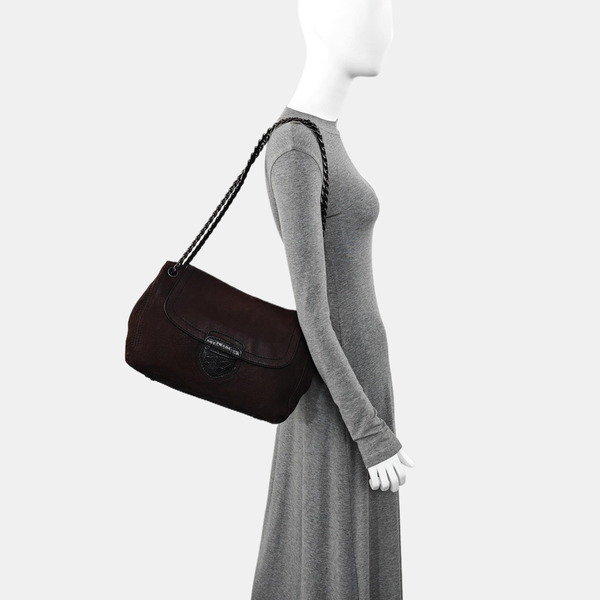 Calfskin Shoulder Bag Brown