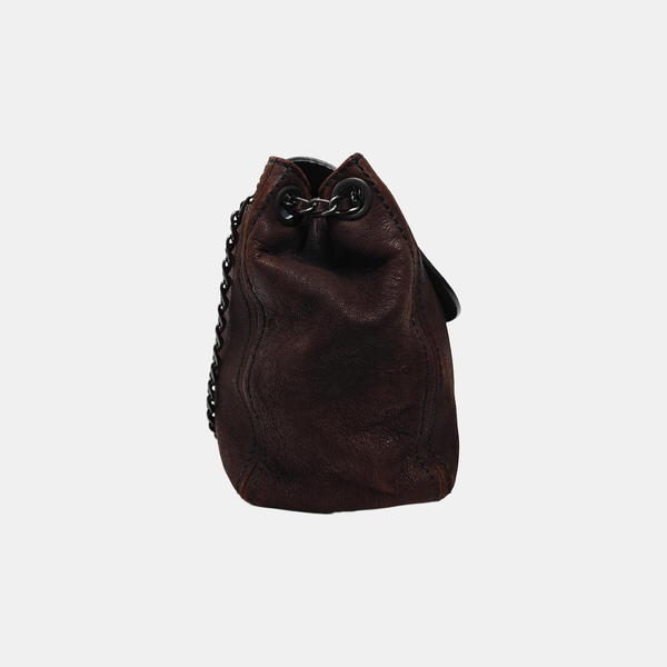 Calfskin Shoulder Bag Brown