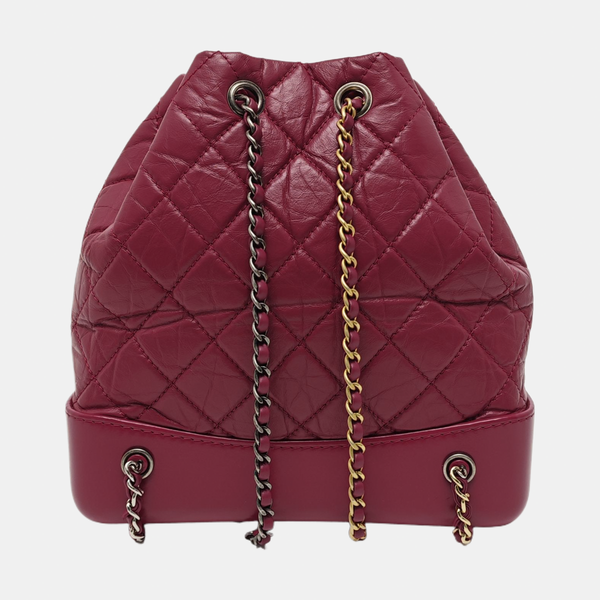 GABRIELLE Small Quilted Calfskin Red