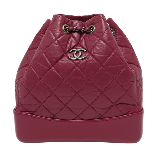 GABRIELLE Small Quilted Calfskin Red