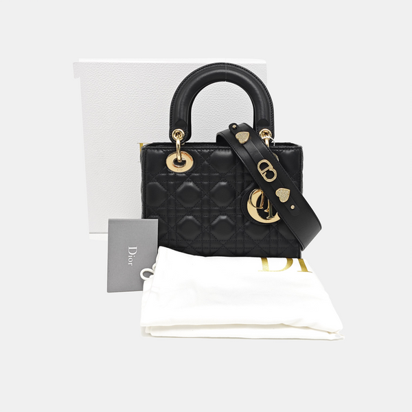 Lady Dior Small Cannage Lambskin Black