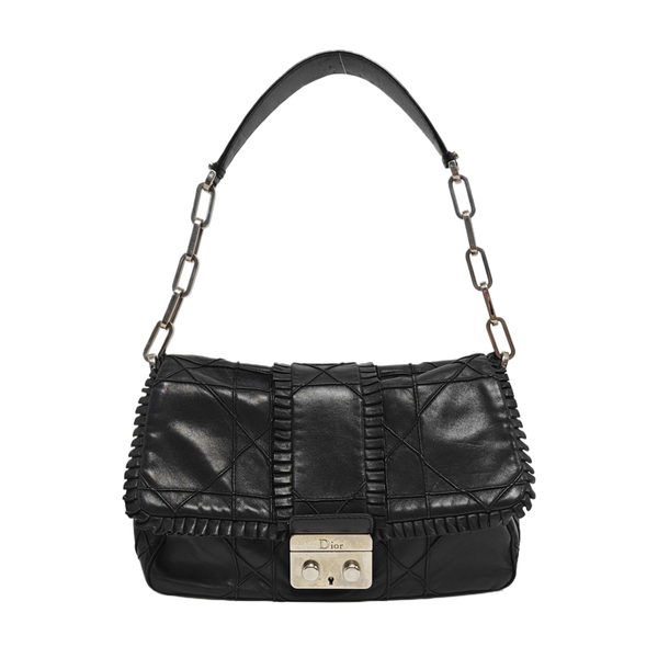 New Lock Calfskin Black