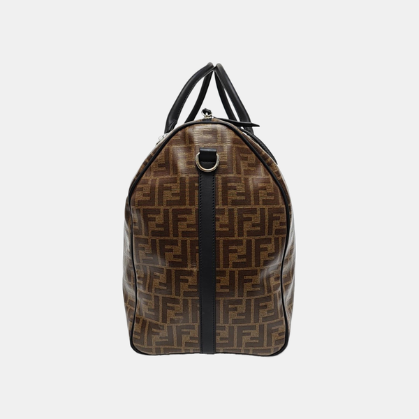Coated Canvas Shoulder Bag Brown