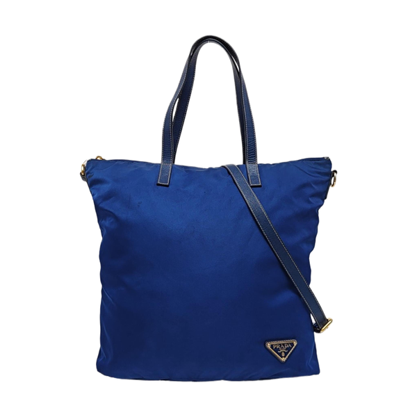 Nylon Tote Bag Blue