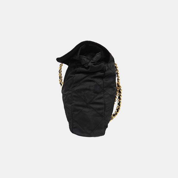 Nylon Quilted Nylon Black