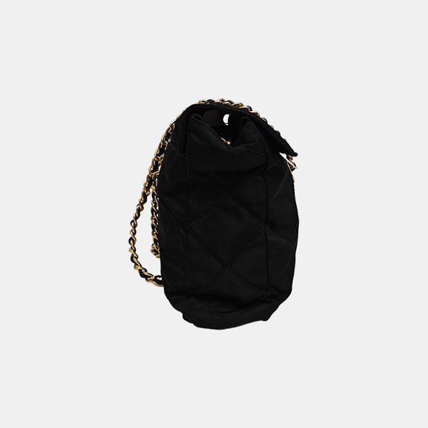 Nylon Quilted Nylon Black