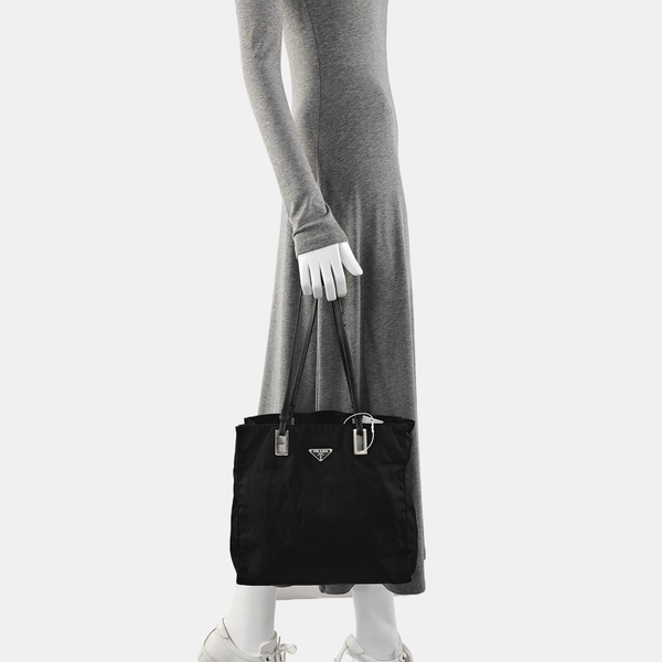 Nylon Tote Bag Black