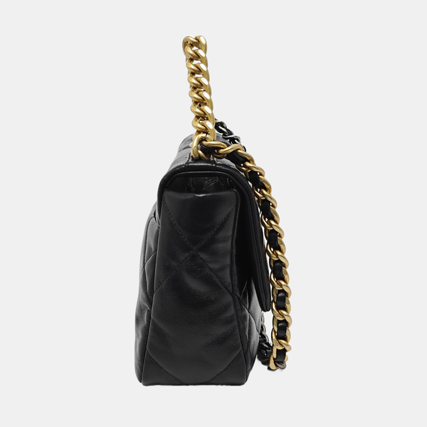 CHANEL 19 Small Quilted Lambskin Black