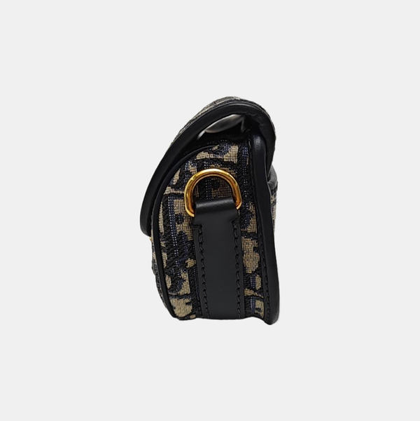 Bobby East-West Medium Oblique Canvas Blue