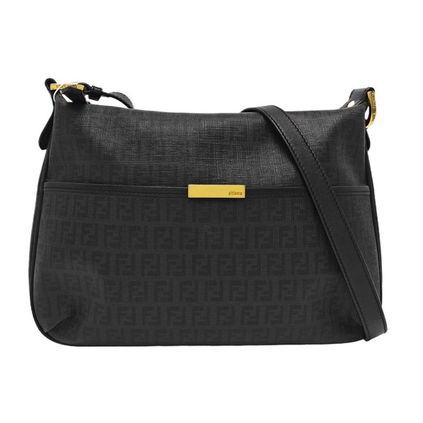 Coated Canvas Shoulder Bag Gray