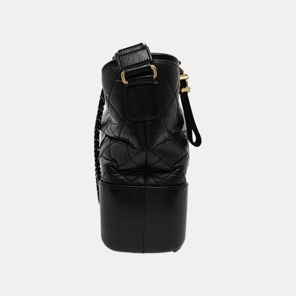 GABRIELLE Large Quilted Calfskin Black