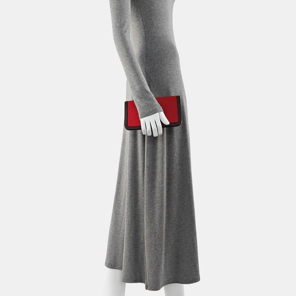 Calfskin Clutch Red