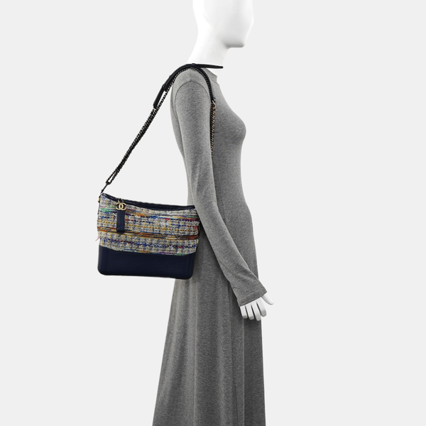 GABRIELLE Medium Quilted Wool Gray