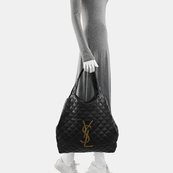 ICARE Extra Large Quilted Lambskin Black