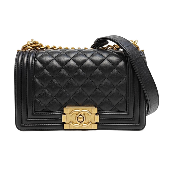 BOY CHANEL Small Quilted Calfskin Blue
