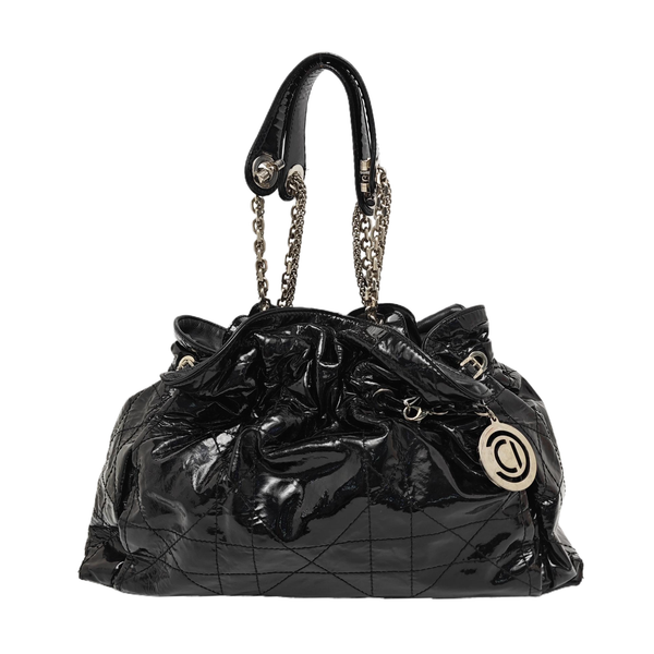 Le Trente Large Cannage Patent Leather Black