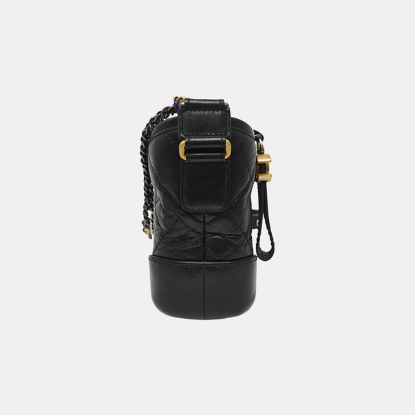 GABRIELLE Small Quilted Calfskin Gray