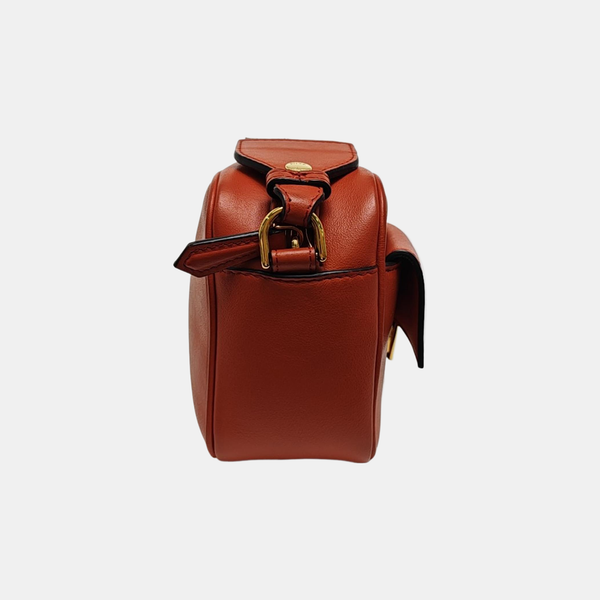 Leather Shoulder Bag Mini Orange