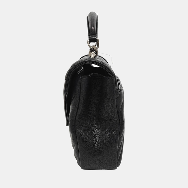 COLLEGE Medium Chevron Lambskin Black