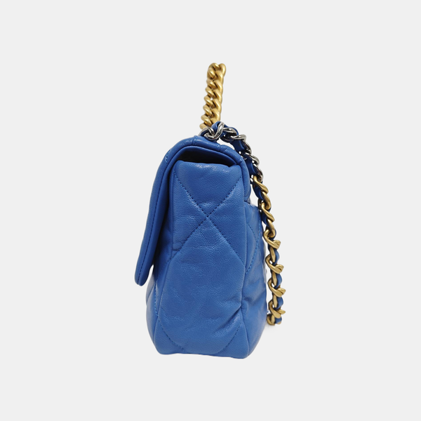 CHANEL 19 Small Quilted Lambskin Blue