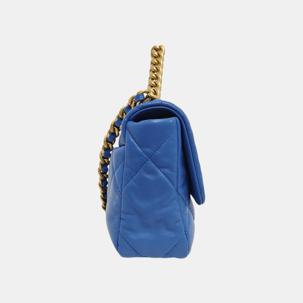 CHANEL 19 Small Quilted Lambskin Blue