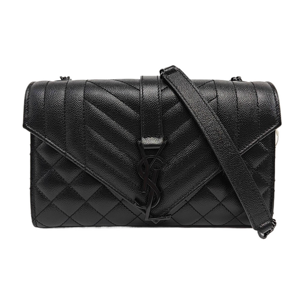 ENVELOPE Small Quilted Calfskin Black
