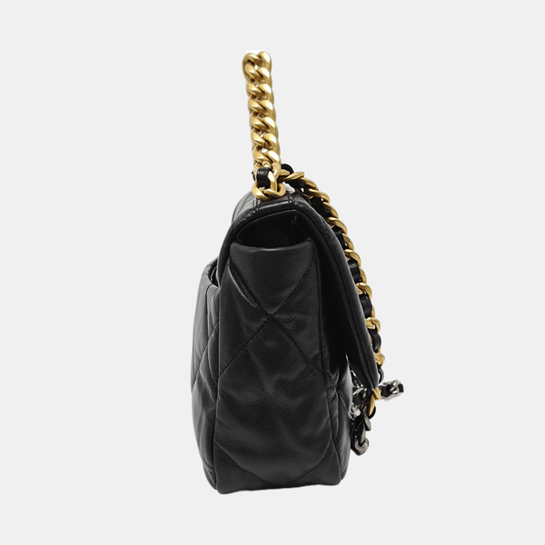 CHANEL 19 Small Quilted Lambskin Black