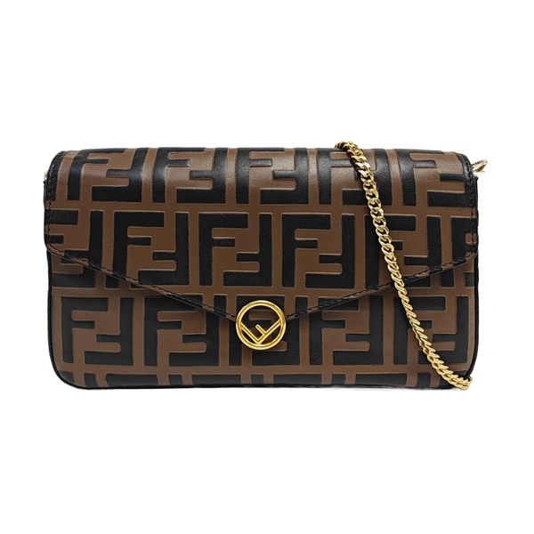 Calfskin Shoulder Bag Brown