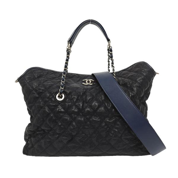 FRENCH RIVIERA Quilted Grained Calfskin Blue