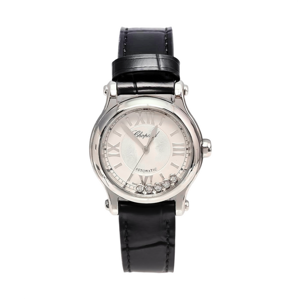 Happy Diamonds 30mm White Automatic Watch