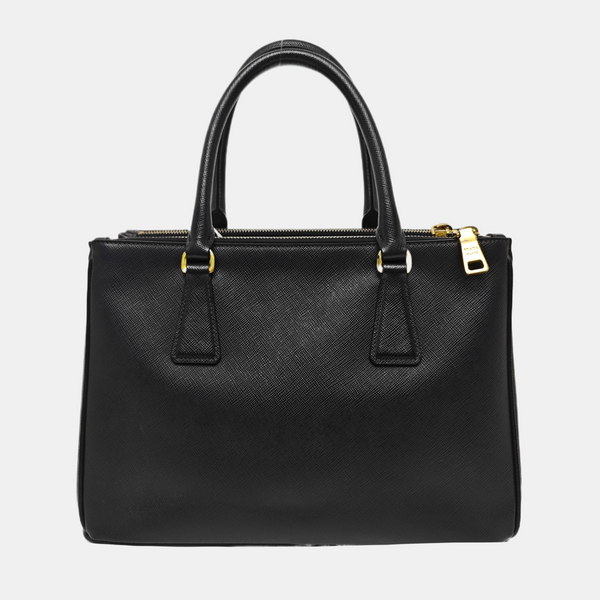 Galleria Large Saffiano Calfskin Black