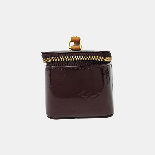 Monogram Patent Leather Top Handle Bag Mini Red