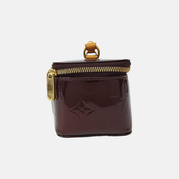 Monogram Patent Leather Top Handle Bag Mini Red