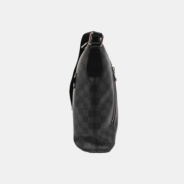 Damier Graphite Coated Canvas Shoulder Bag Black