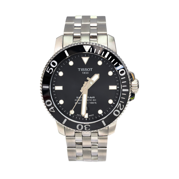 Seastar 43mm Black Automatic Watch