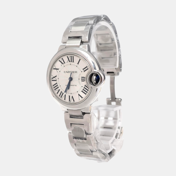 Ballon Bleu de Cartier 33mm White/Silver Automatic Watch