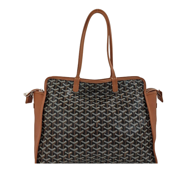 Coated Canvas Shoulder Bag Brown