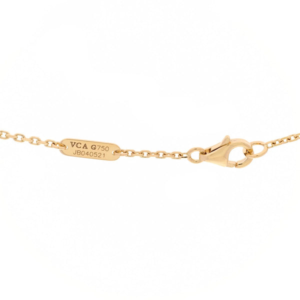 Authenticated pre-owned 18K Yellow Gold Mother of Pearl Vintage Alhambra Pendant Necklace - Necklace at Looply