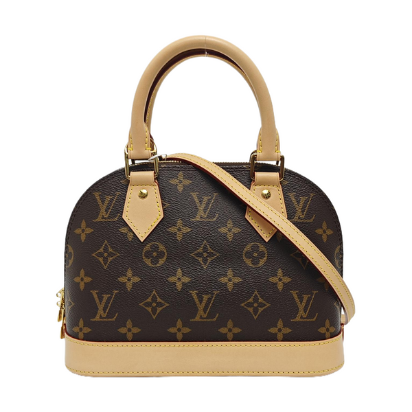 ALMA BB Monogram Coated Canvas Brown