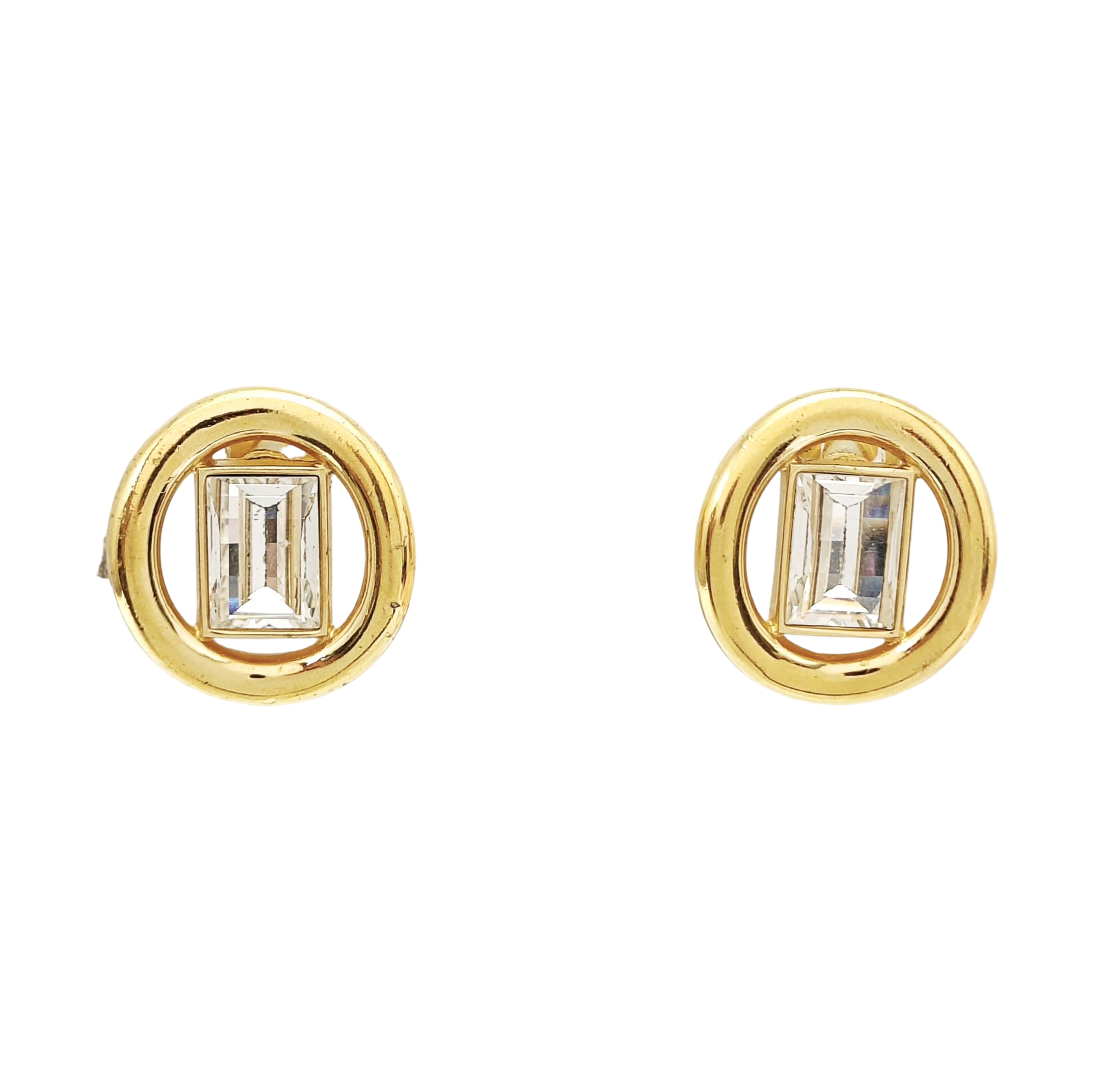Metal Gold Clip On Earrings