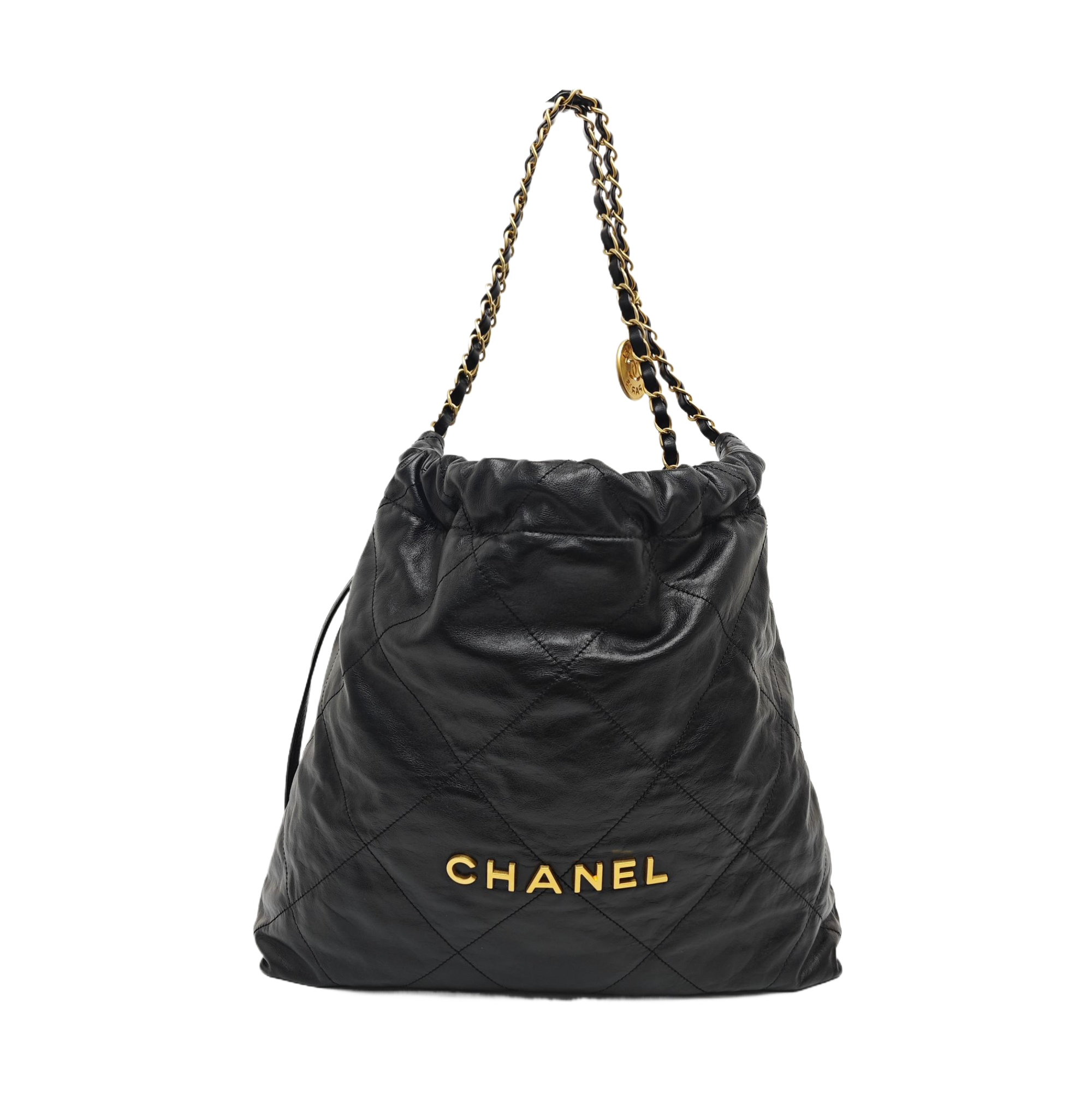 CHANEL 22 Small Quilted Calfskin Black