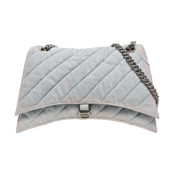 Crush Large Quilted Denim Blue