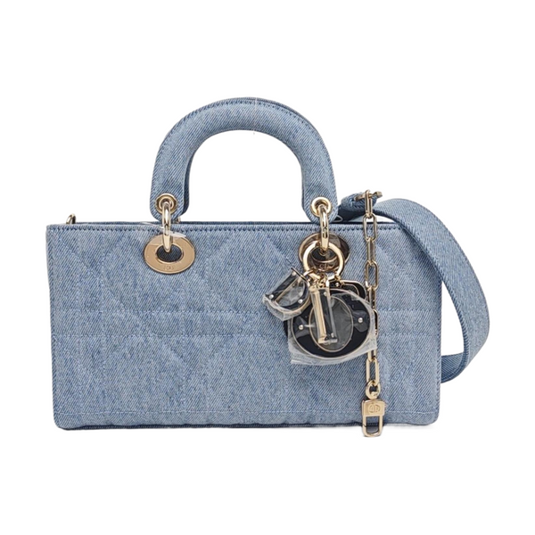 Lady D-Joy Medium Cannage Denim Blue