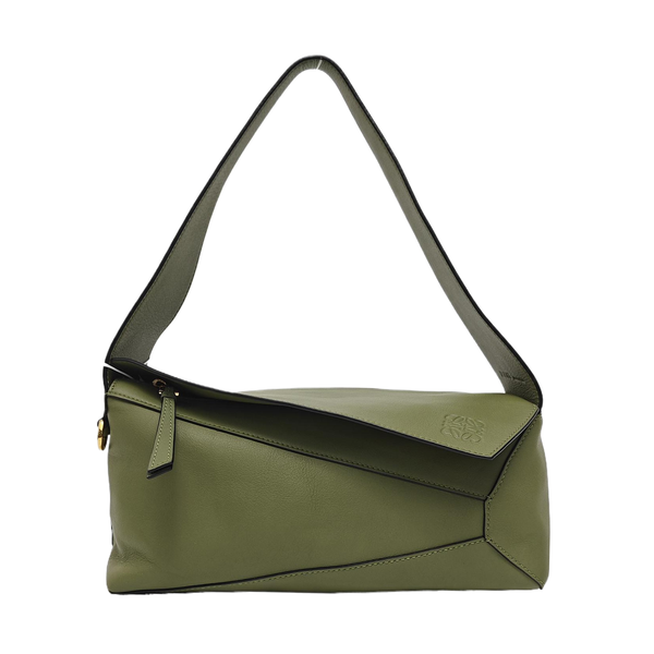 Puzzle Hobo Medium Calfskin Green