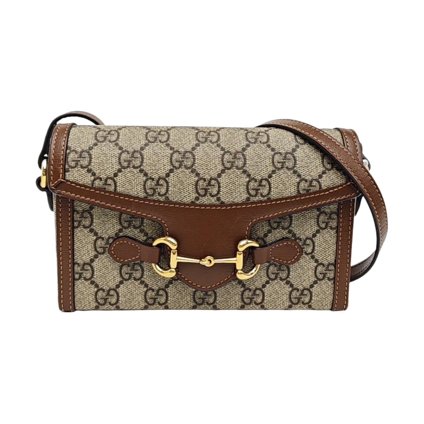 Horsebit 1955 Mini Monogram Coated Canvas Beige